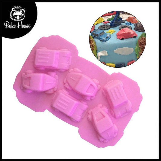 Cars Silicone Chocolate & Jelly Mold 6 Cavity