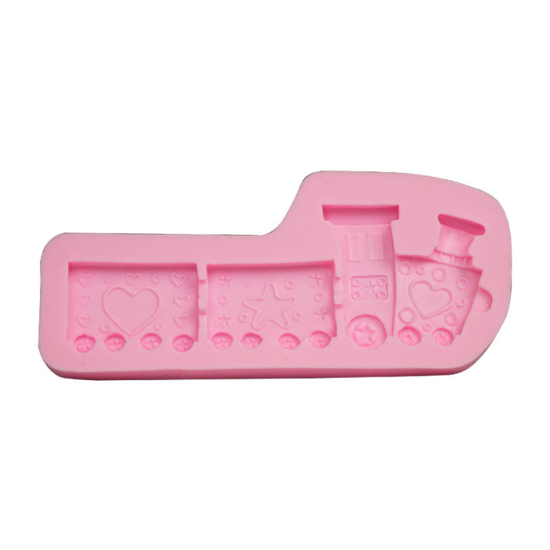 Cartoon Train Shape Silicone Fondant Mold