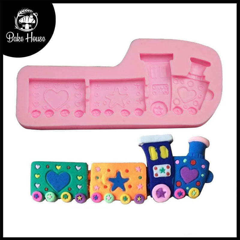 Cartoon Train Shape Silicone Fondant Mold