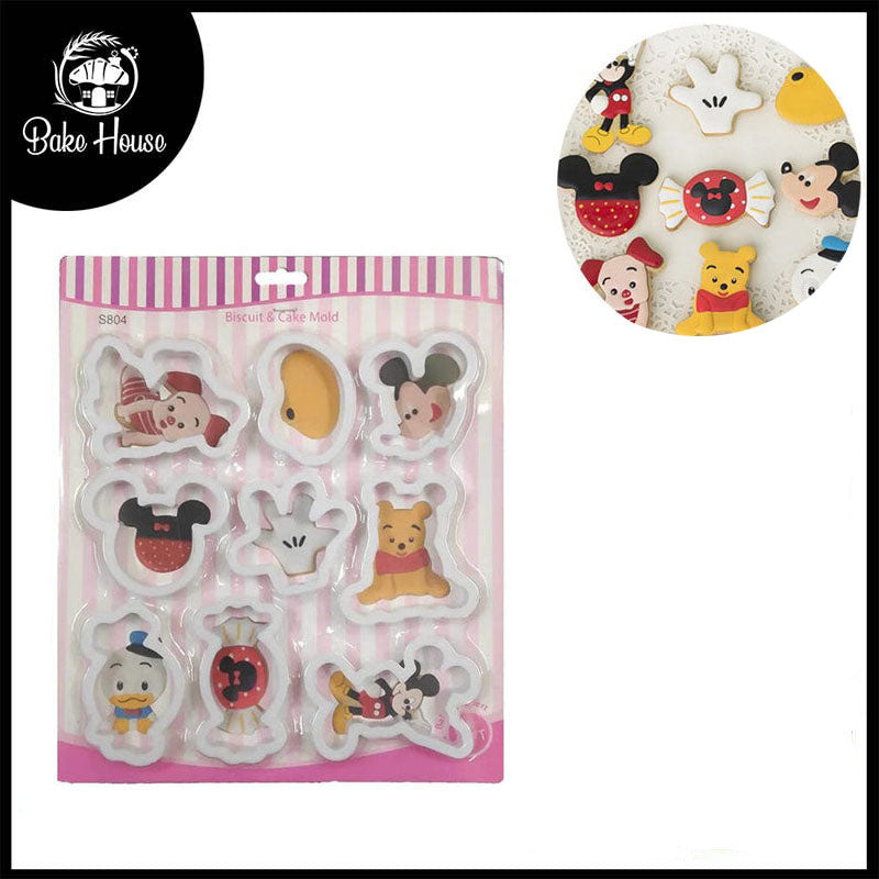 Cartoons Theme Fondant & Cookie Cutter 9Pcs Set