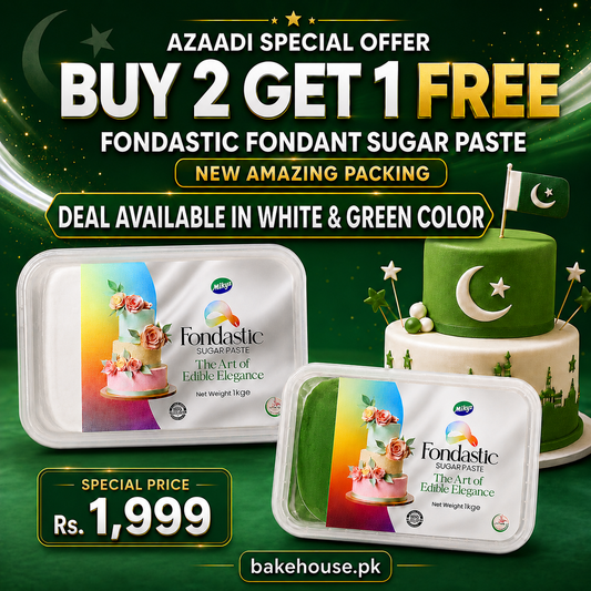 Azaadi Special Offer – Fondastic Fondant Sugar Paste 1kg | Buy 2 Get 1 Free (3kg)