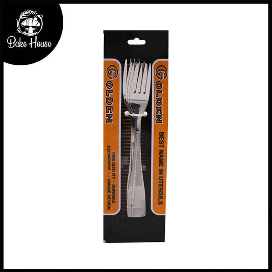 Check Pattern Stainless Steel Dinner Fork 4Pcs Set