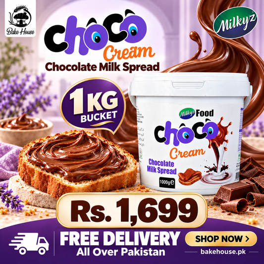 Milkyz Food Choco Cream Chocolate Milk Spread 1KG Bucket Free Delivery All Over Pakistan