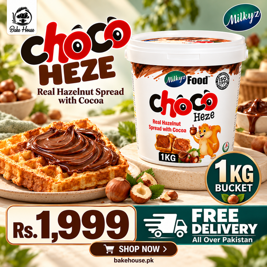 Milkyz Food Choco Heze Real Hazelnut Spread With Cocoa 1kg Bucket Free Delivery All Over Pakistan