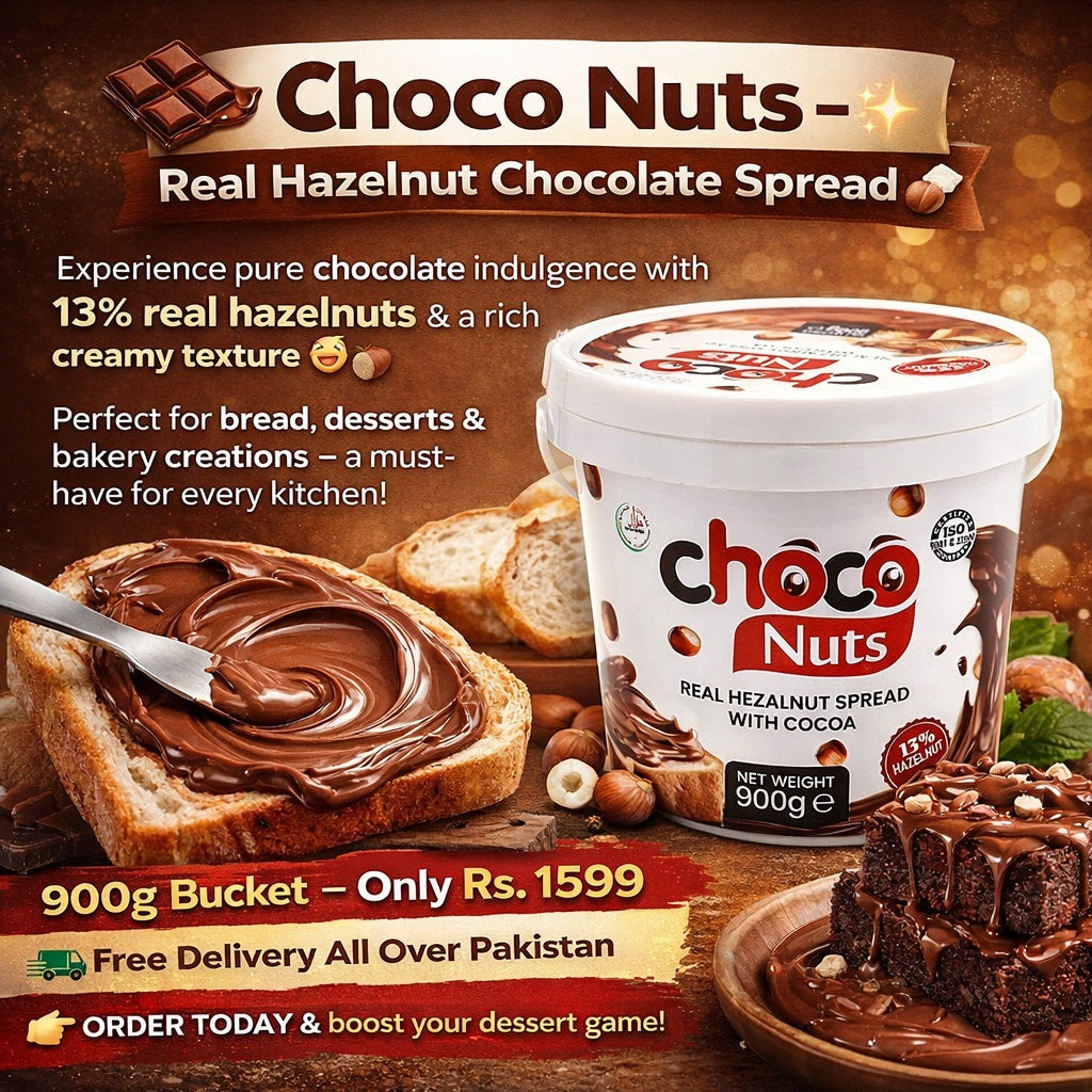 Milkyz Food Choco Nuts Real 13% Hazelnut Spread With Cocoa 900g Bucket