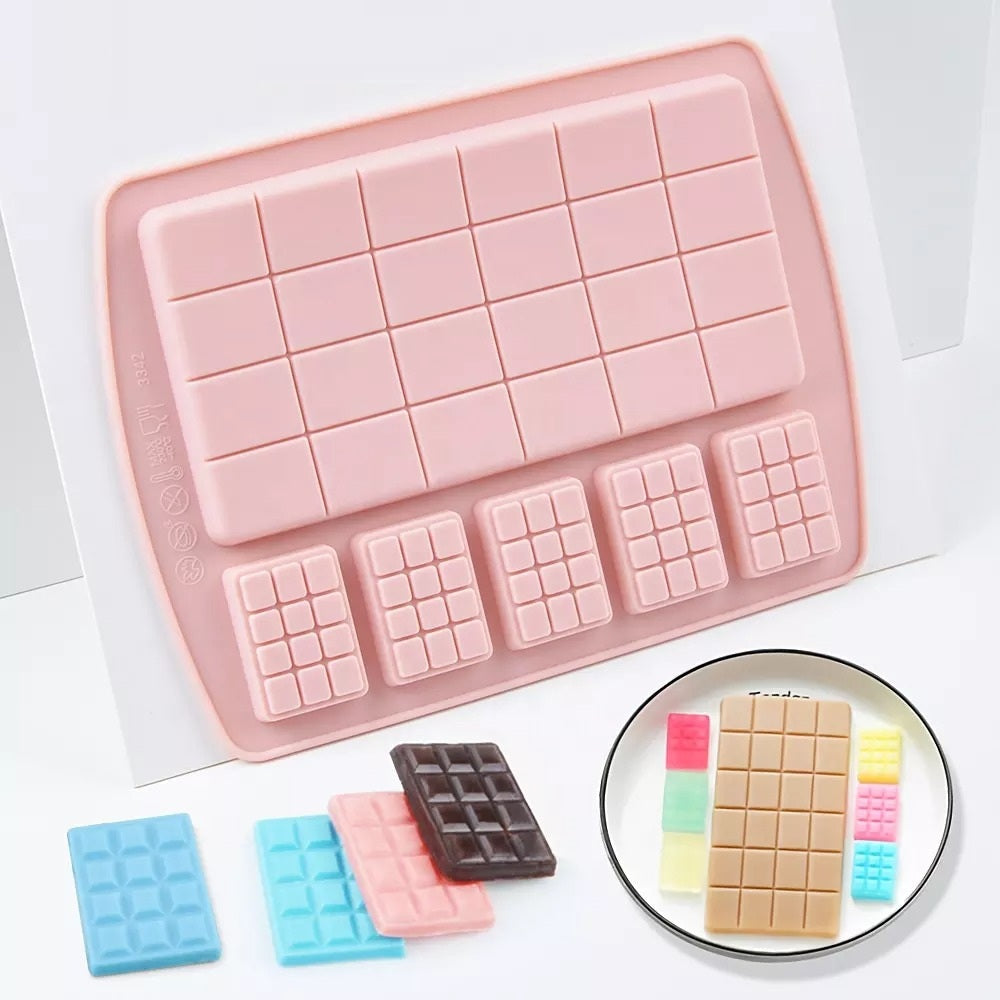 Chocolate Waffle & Block Mold Silicone 6 Cavity