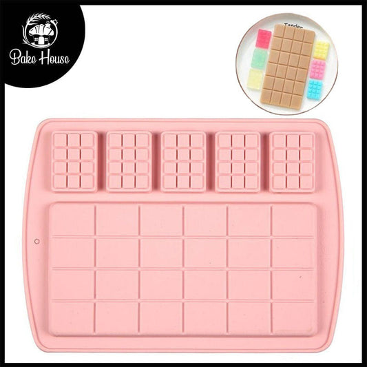 Chocolate Waffle & Block Mold Silicone 6 Cavity