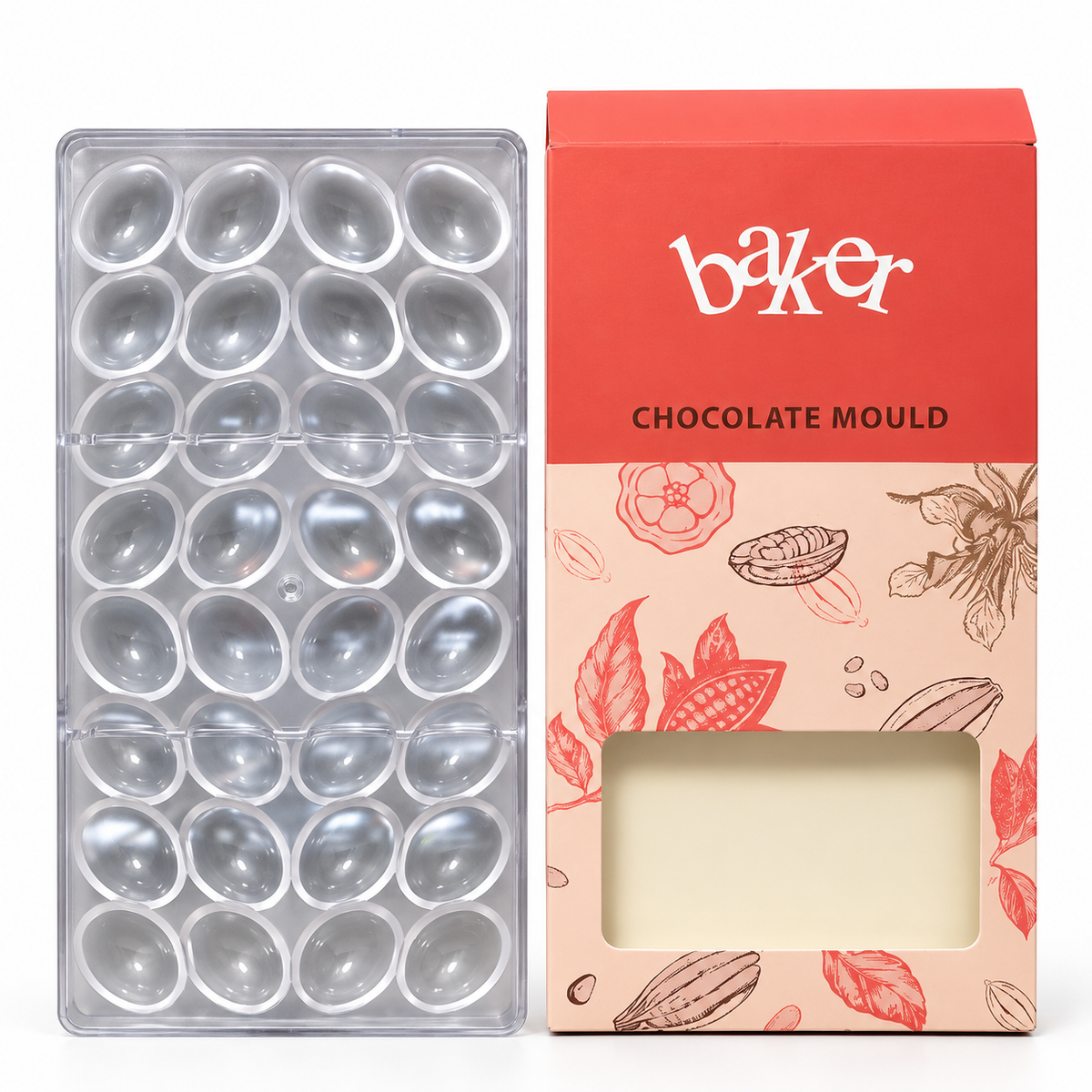 Egg Shape Acrylic Chocolate Mold 32 Cavity