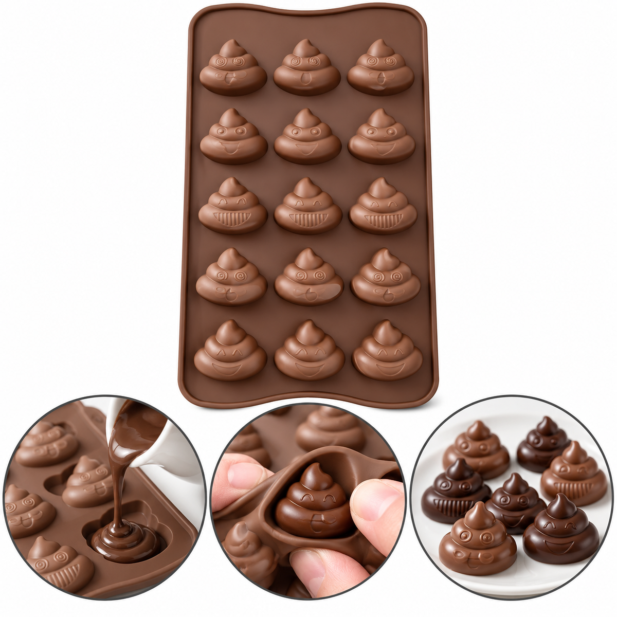 Ice Cream Cartoon Chocolate Mold 15 Cavity