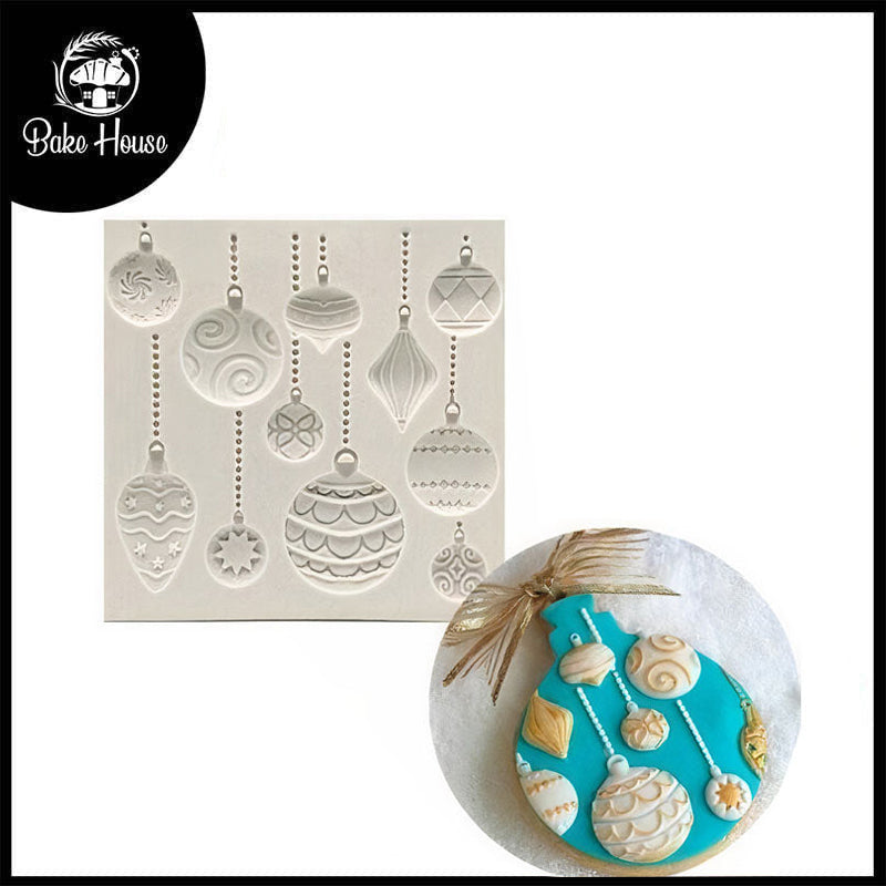 Christmas Designed Bulbs Silicone Chocolate & Fondant Mold