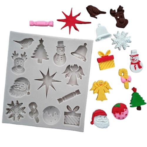 Christmas Theme Silicone Fondant Mold