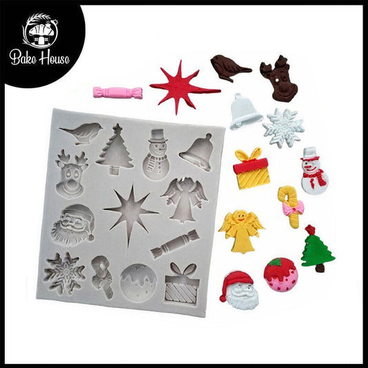 Christmas Theme Silicone Fondant Mold