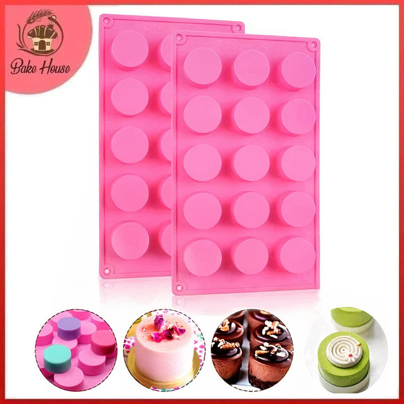 Circle Shape Silicone Chocolate & Mousse Mold 15 Cavity