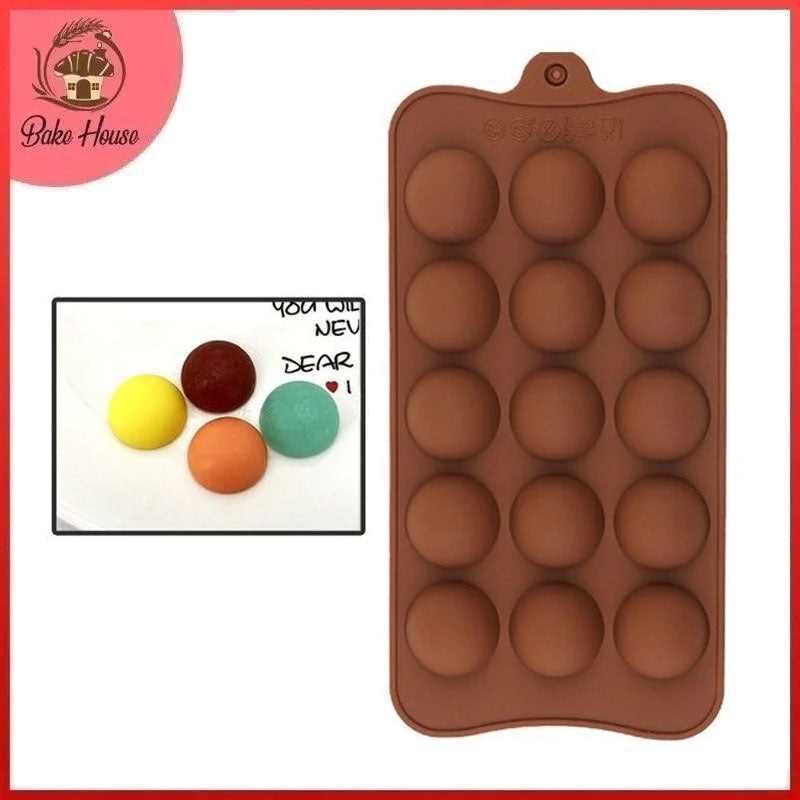 Circle Silicone Chocolate & Candy Mold 15 Cavity