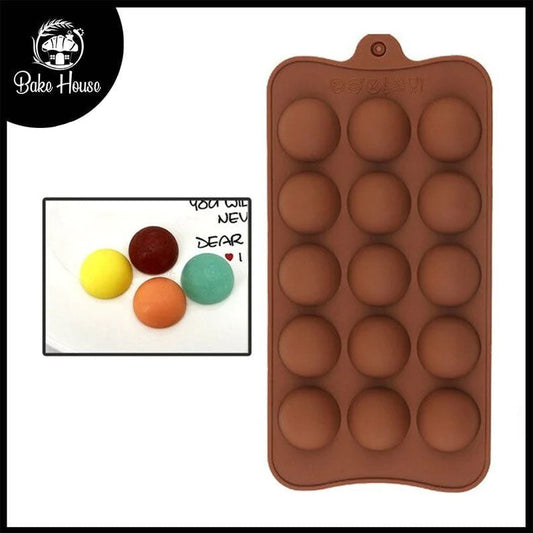 Circle Silicone Chocolate & Candy Mold 15 Cavity