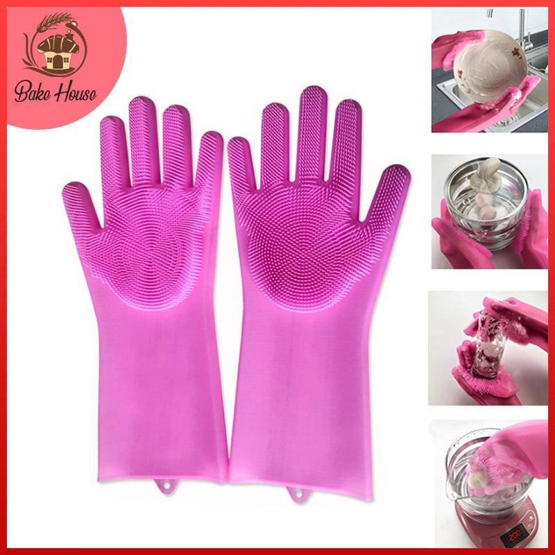 Cleaning Gloves Silicone 2Pcs Set