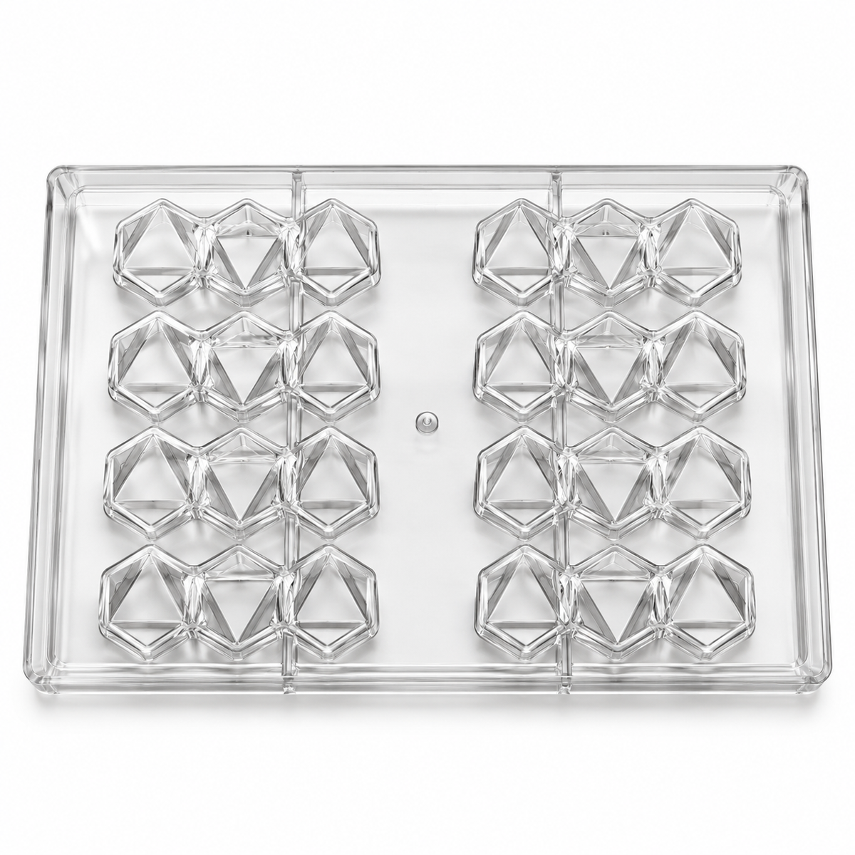 Triple Hexagon Shape Acrylic Chocolate Mold 8 Cavity