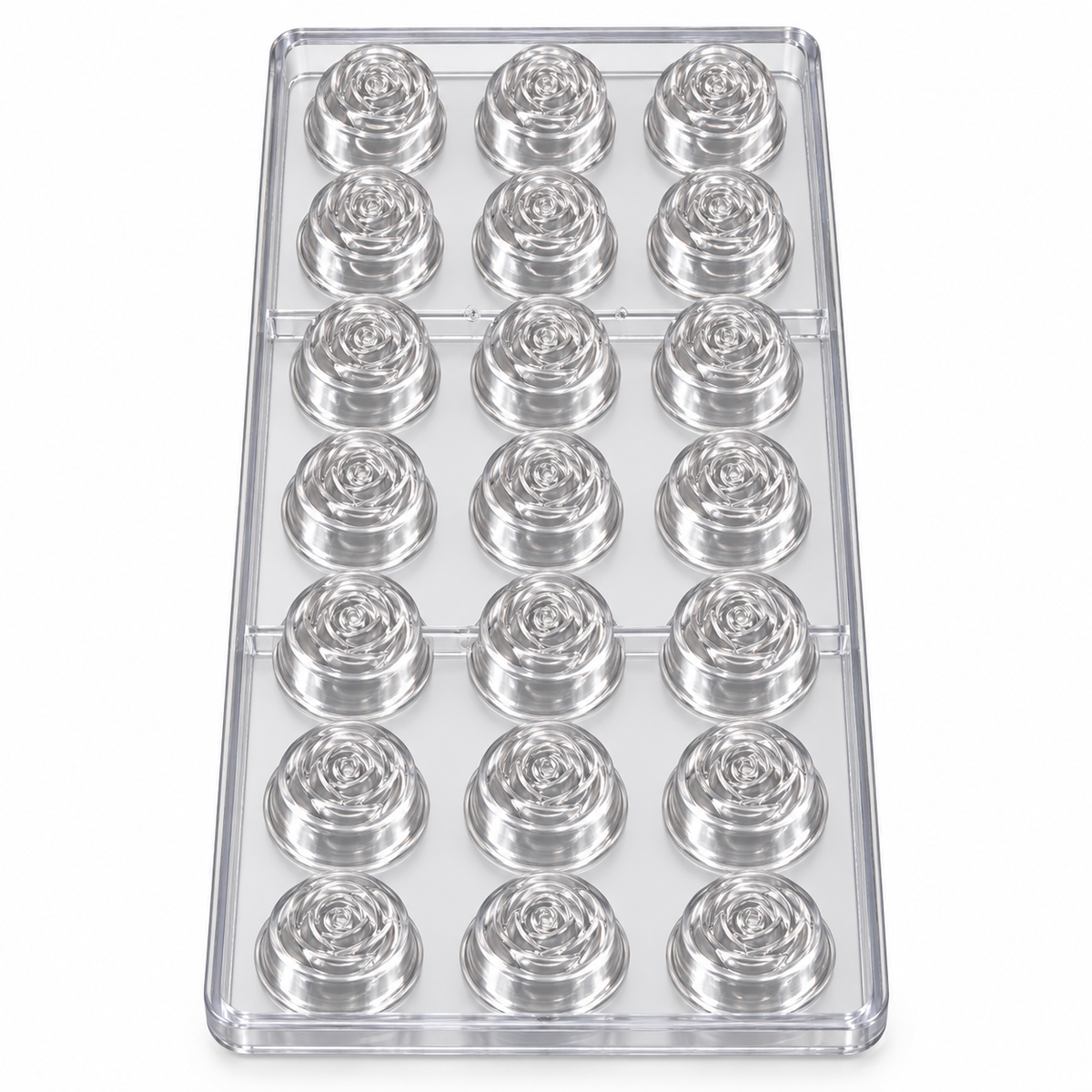 Rose Shape Acrylic Chocolate Mold 21 Cavity
