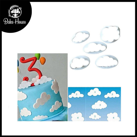 Cloud Fondant & Cookie Cutter 5Pcs Set