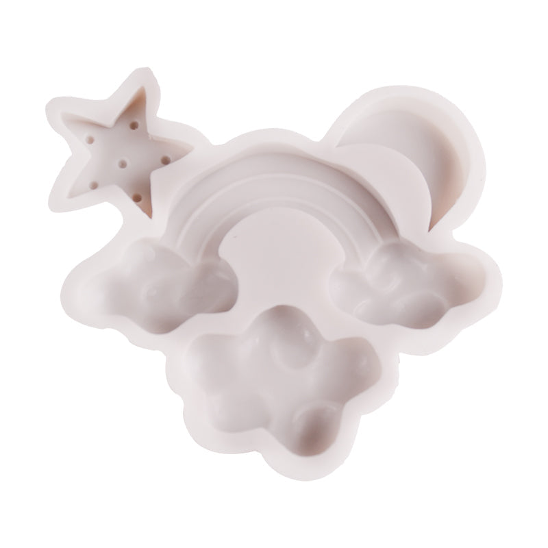 Cloud Rainbow Moon Silicone Fondant Mold