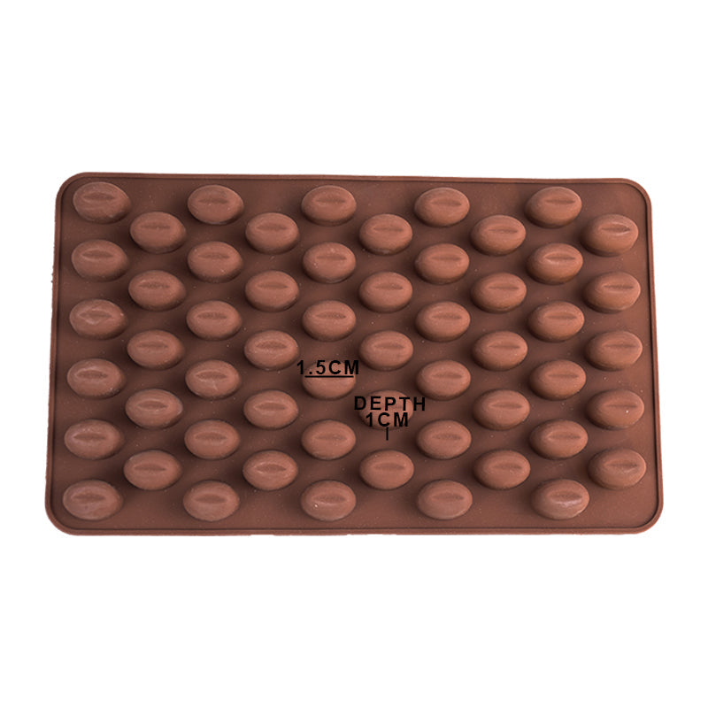 Coffee Bean Silicone Chocolate & Candy Mold 55 Cavity