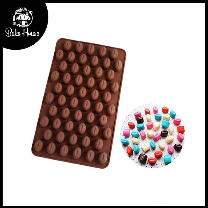 Coffee Bean Silicone Chocolate & Candy Mold 55 Cavity