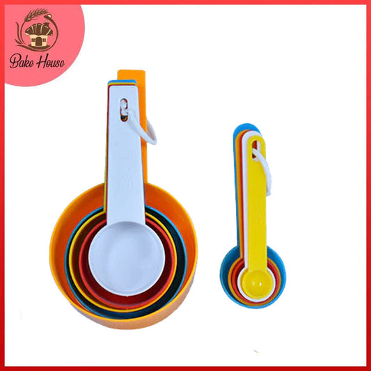Colorful Measuring Cups & Spoons Plastic 10Pcs Set