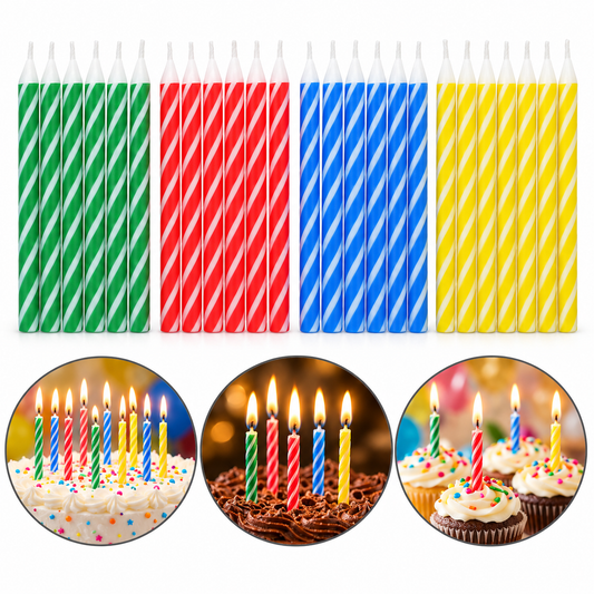Multi Color Birthday Candle 24Pcs Set