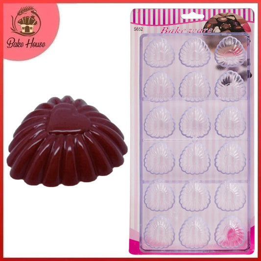 Cookie Heart Shape Acrylic Chocolate & Candy Mold 18 Cavity