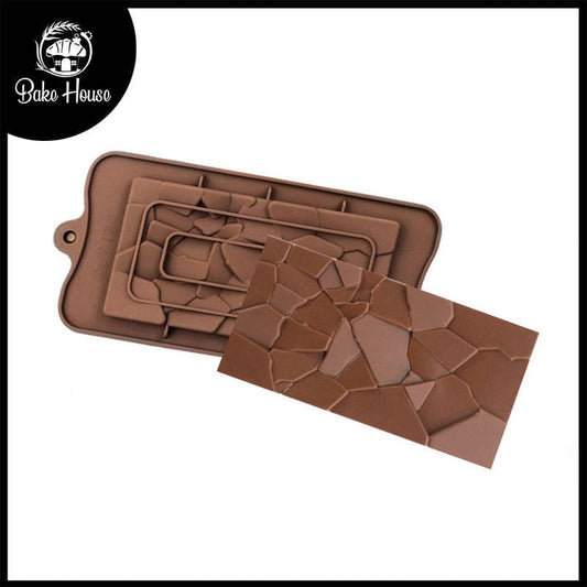 Cracked Pattern Chocolate Bar Mold Silicone