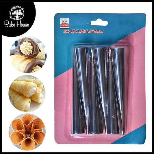 Cream Roll Cones Extra Large 6Pcs Set Stainless Steel