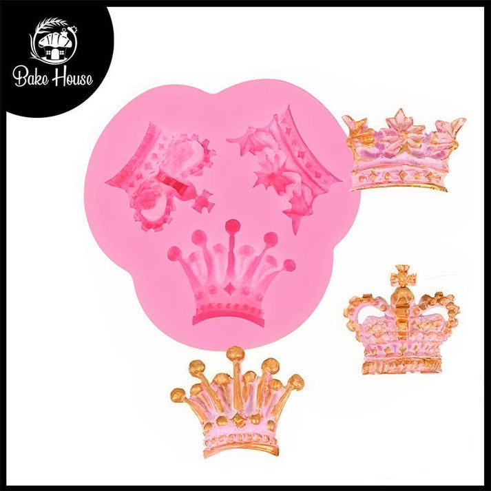 Crown Silicone Fondant & Chocolate Mold 3 Cavity