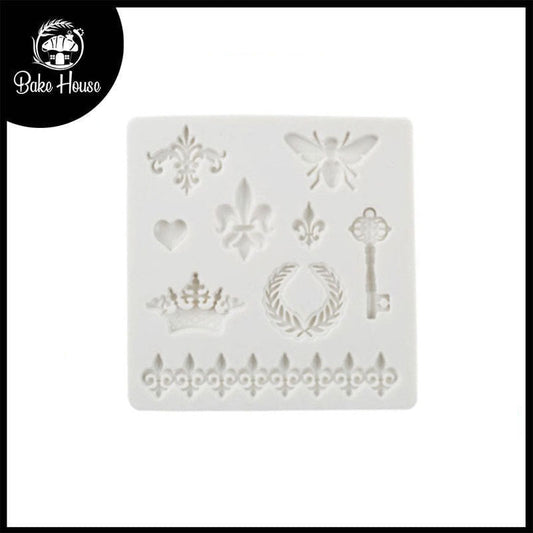 Crown And Key Silicone Fondant And Chocolate Mold