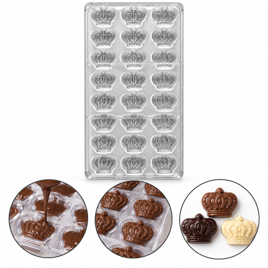 Crown Shape Acrylic Chocolate Mold 24 Cavity