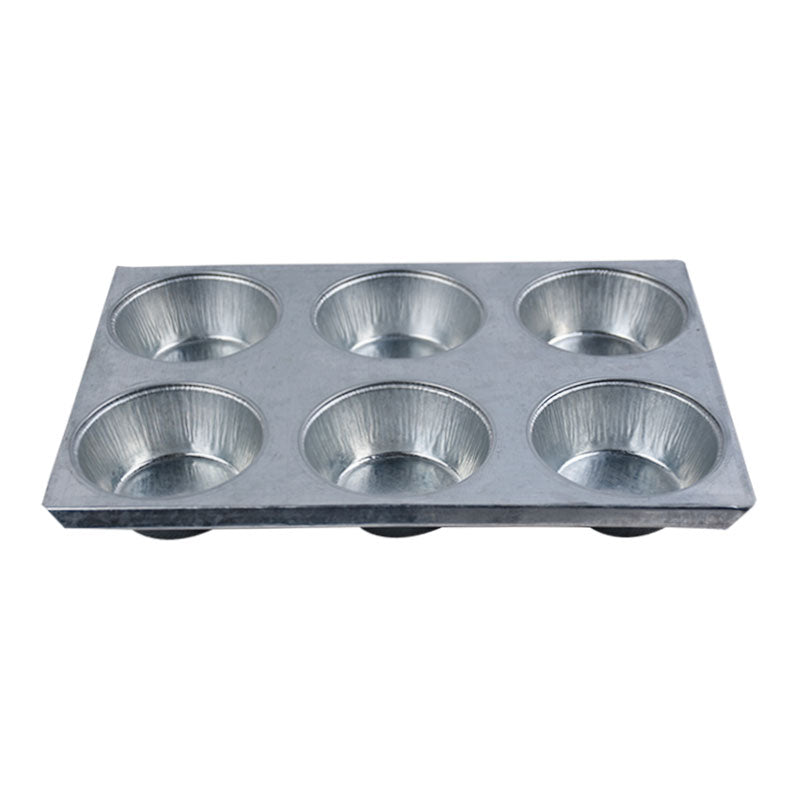 Cupcake Muffin Baking Tray Iron 6 Cavity