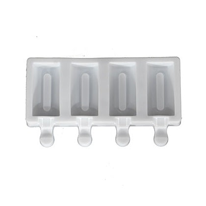 Semicylinder Shape Popsicle Mold Silicone 4 Cavity
