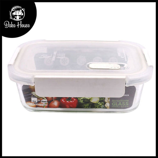 DL Airtight Borosilicate Glass Rectangle Storage Box 1250ml