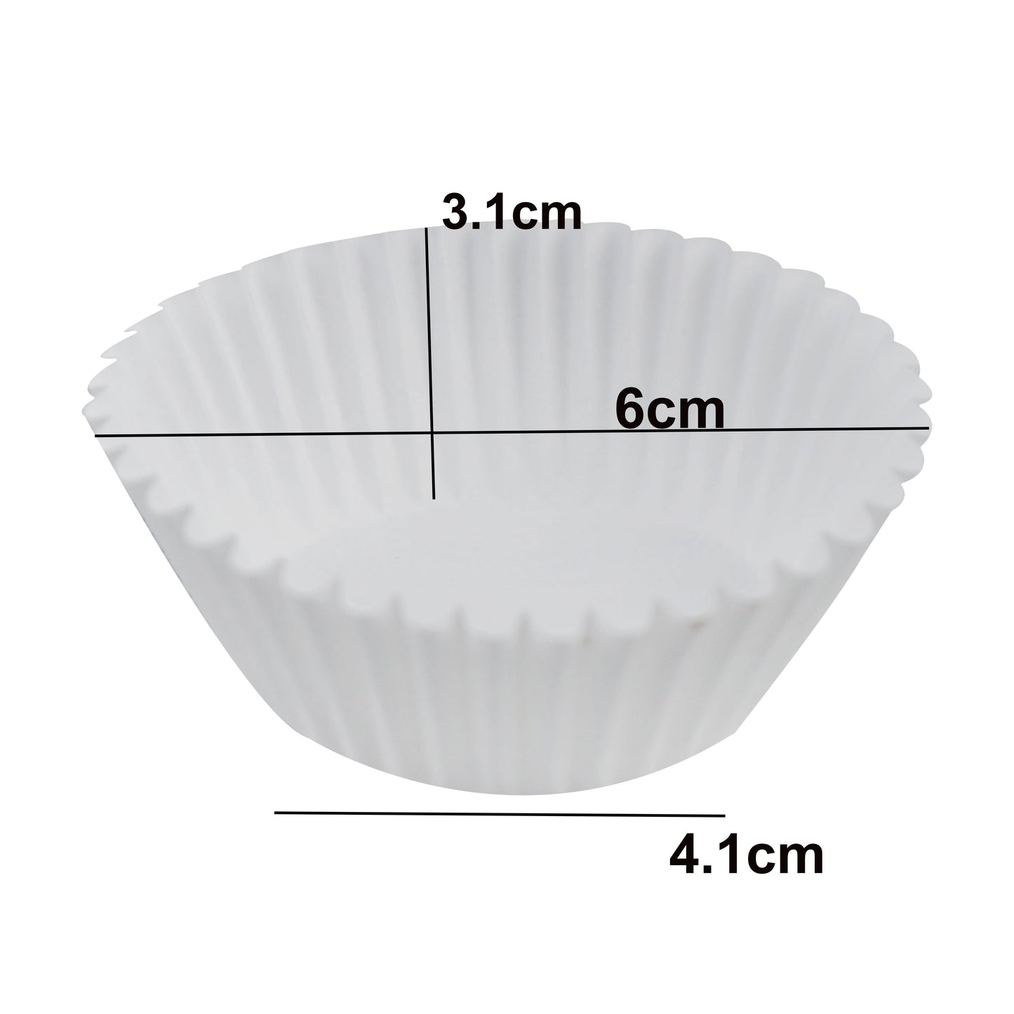 White 1000 Pcs Paper Baking Cupcake Muffin Liners, Wrappers 6cm