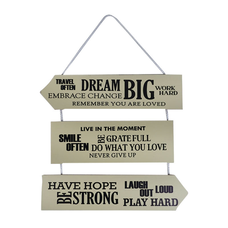 'Dream Big Work Hard..' Motivational Quotes Wooden Wall Hanging Decor