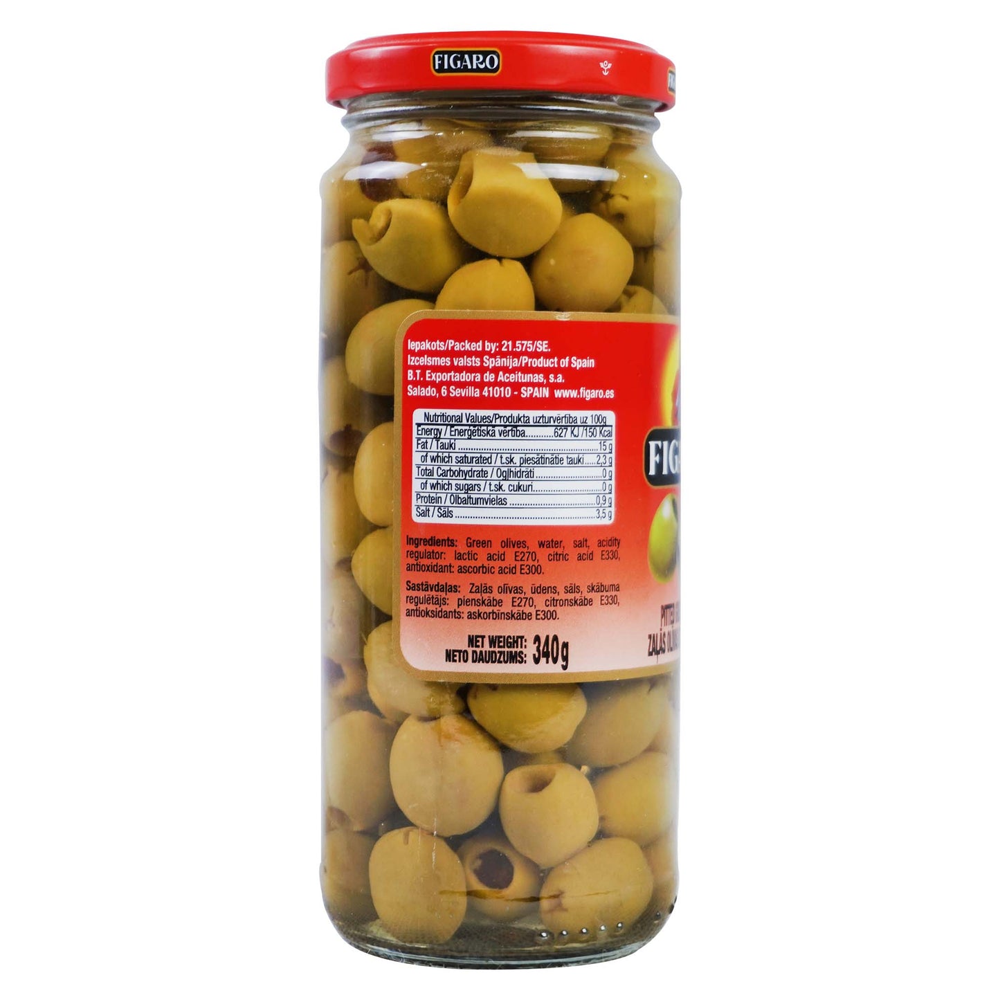 Figaro Pitted Green Olives 340gm