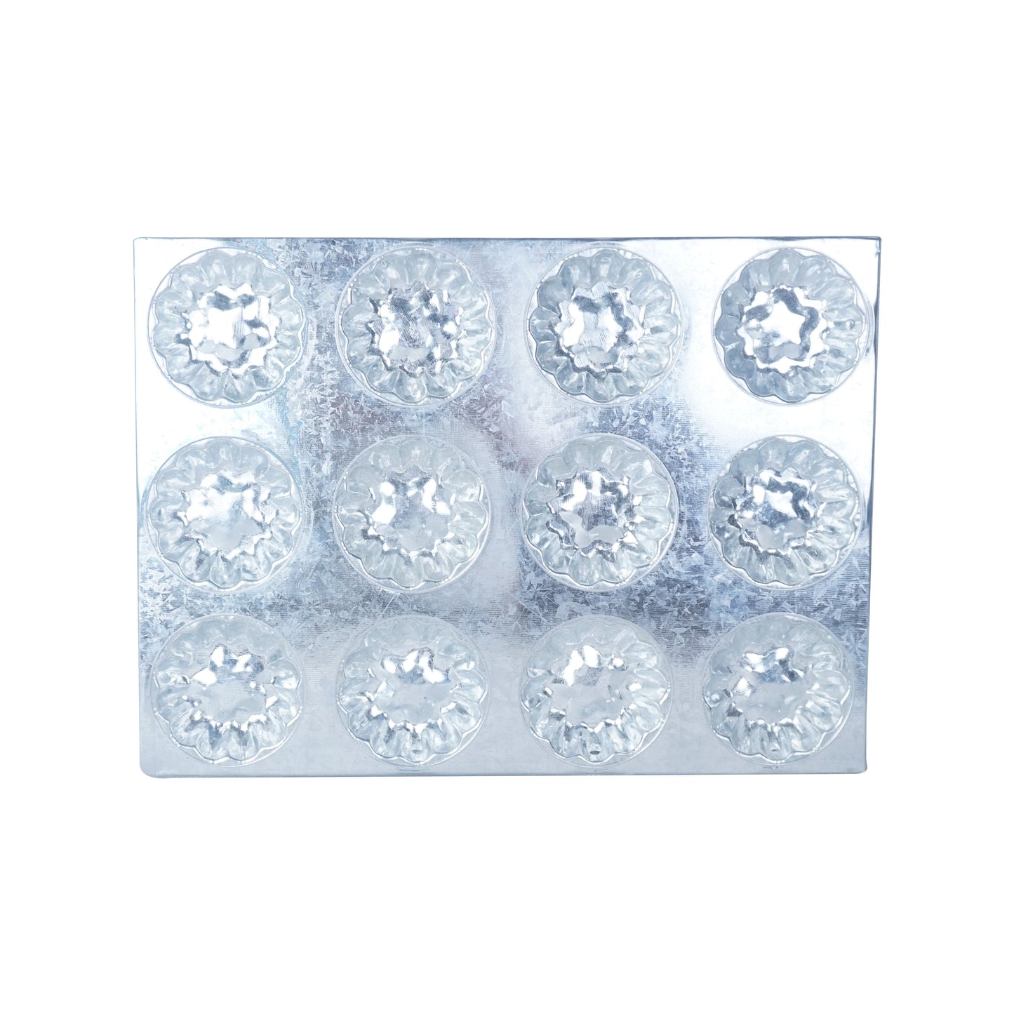 Tart Mold Tray Silver 12 Cavity Design 03