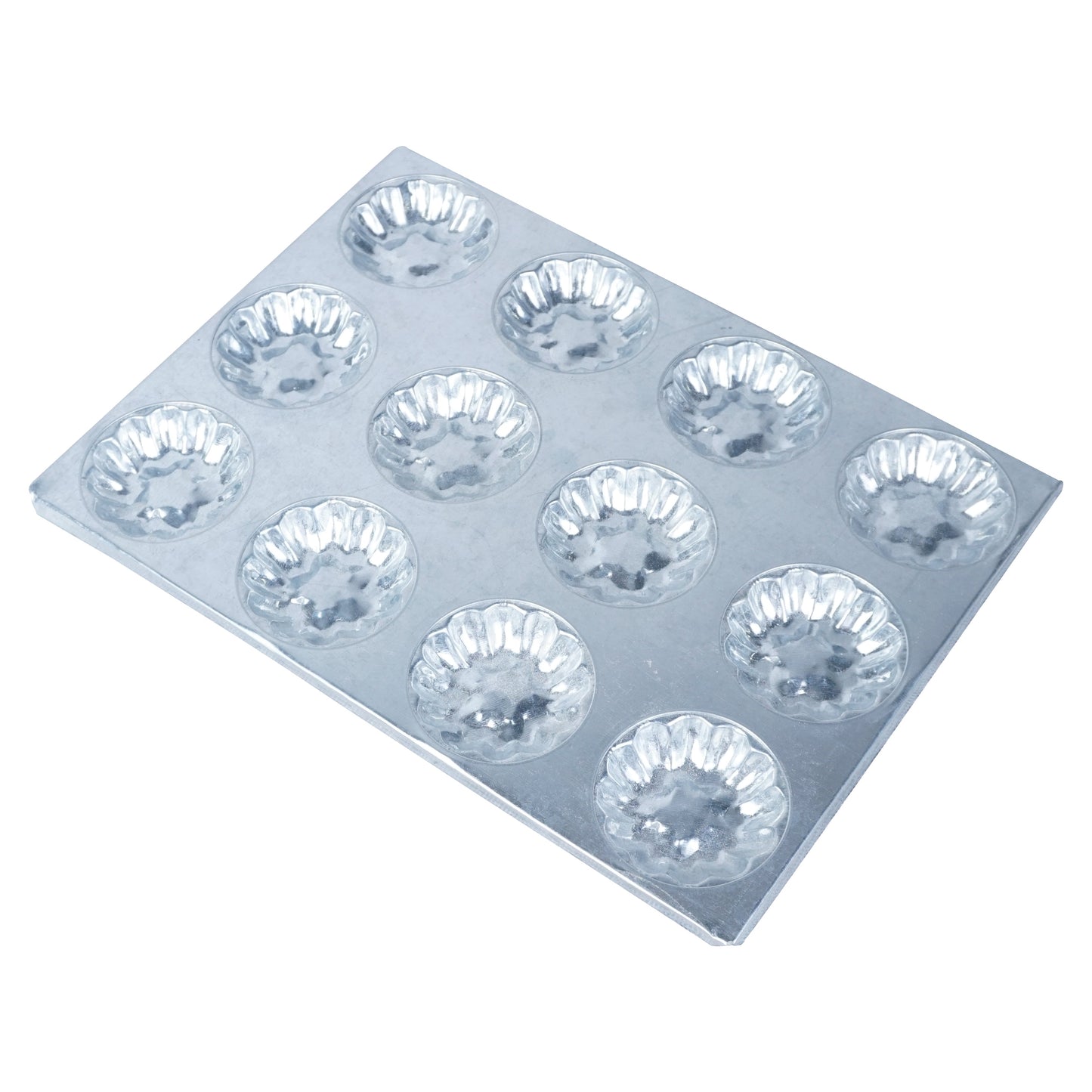 Tart Mold Tray Silver 12 Cavity Design 03