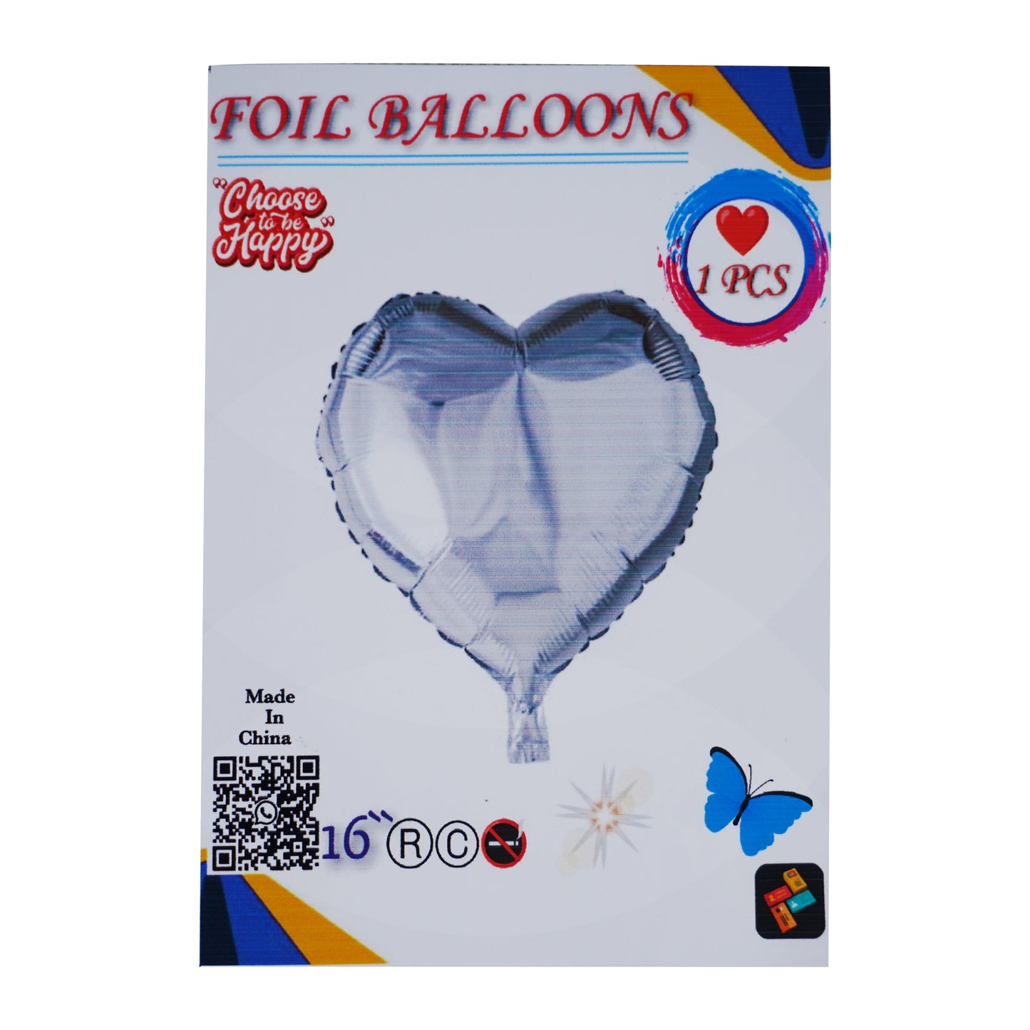 16 Inch Silver Heart Shape Foil Balloon For Party Decoration