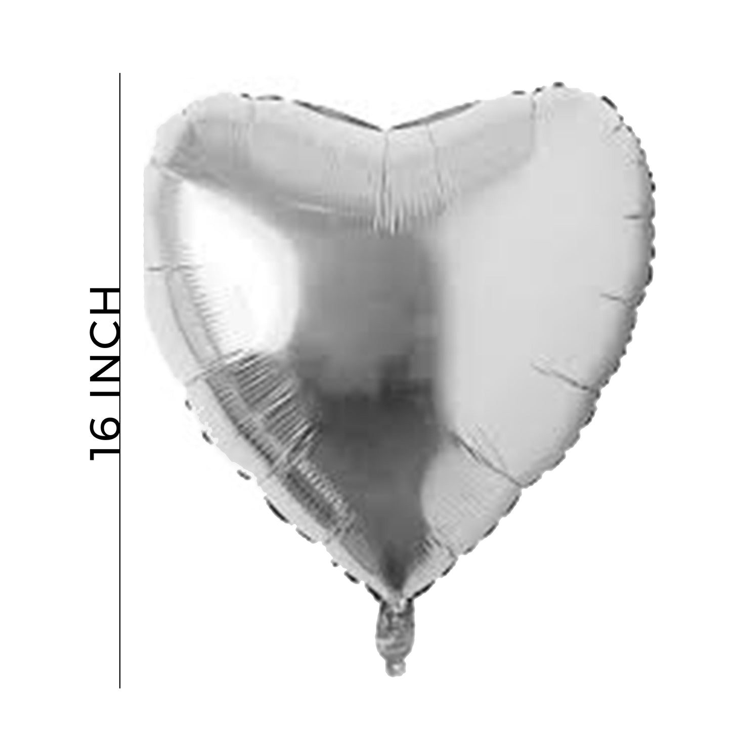 16 Inch Silver Heart Shape Foil Balloon For Party Decoration