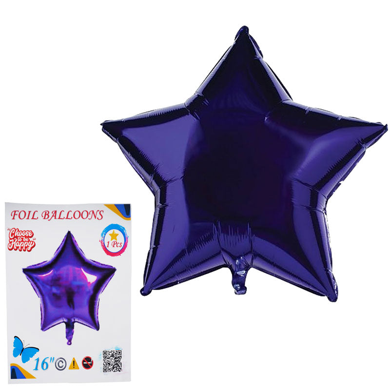 16 Inch Purple Star Shape Foil Balloon For Party Decoration