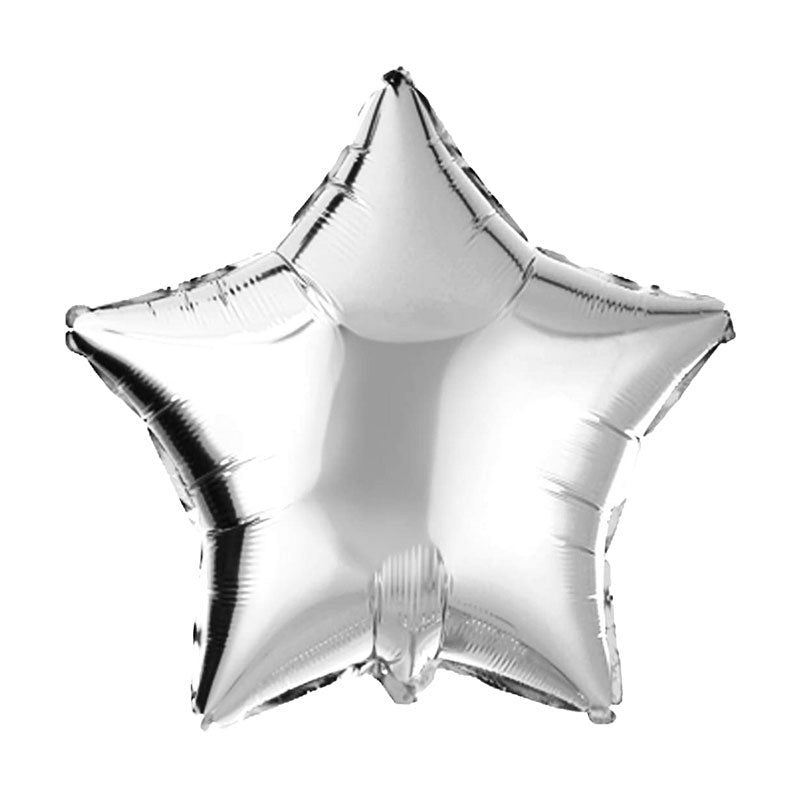 16 Inch Silver Star Shape Foil Balloon For Party Decoration