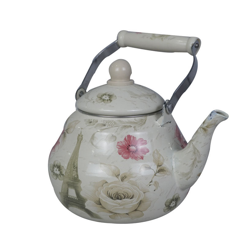 Designed Enamel Coated Teapot Kettle 2.5 Litre