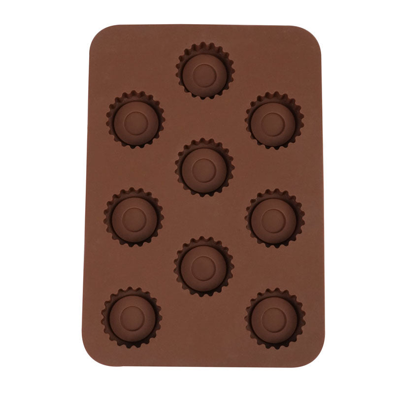 Round Shape Candies Silicone Chocolate Mold 9 Cavity