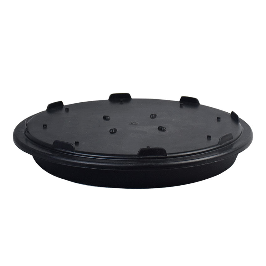 Pizza Pan Non Stick Iron 12 Inch with Plastic Lid