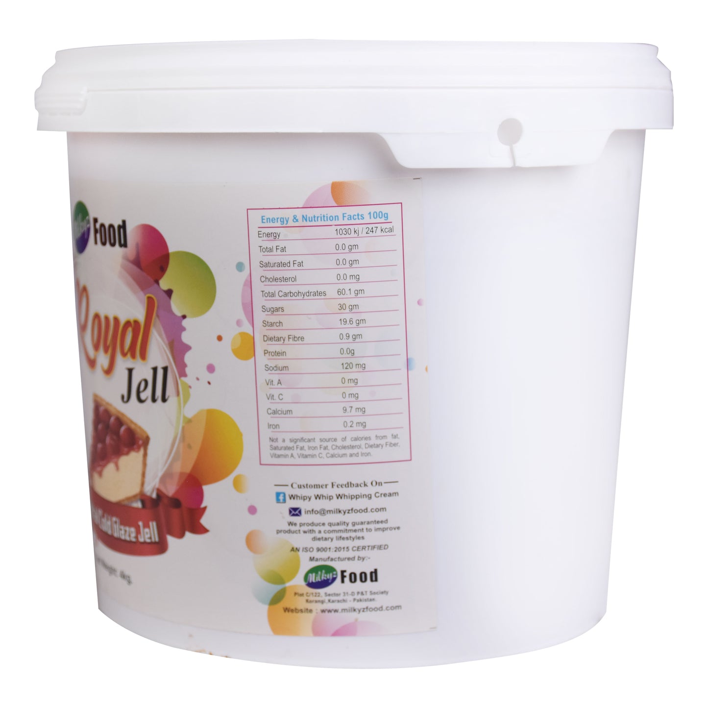 Milkyz Food Royal Neutral Cold Glaze Jell 4KG Bucket